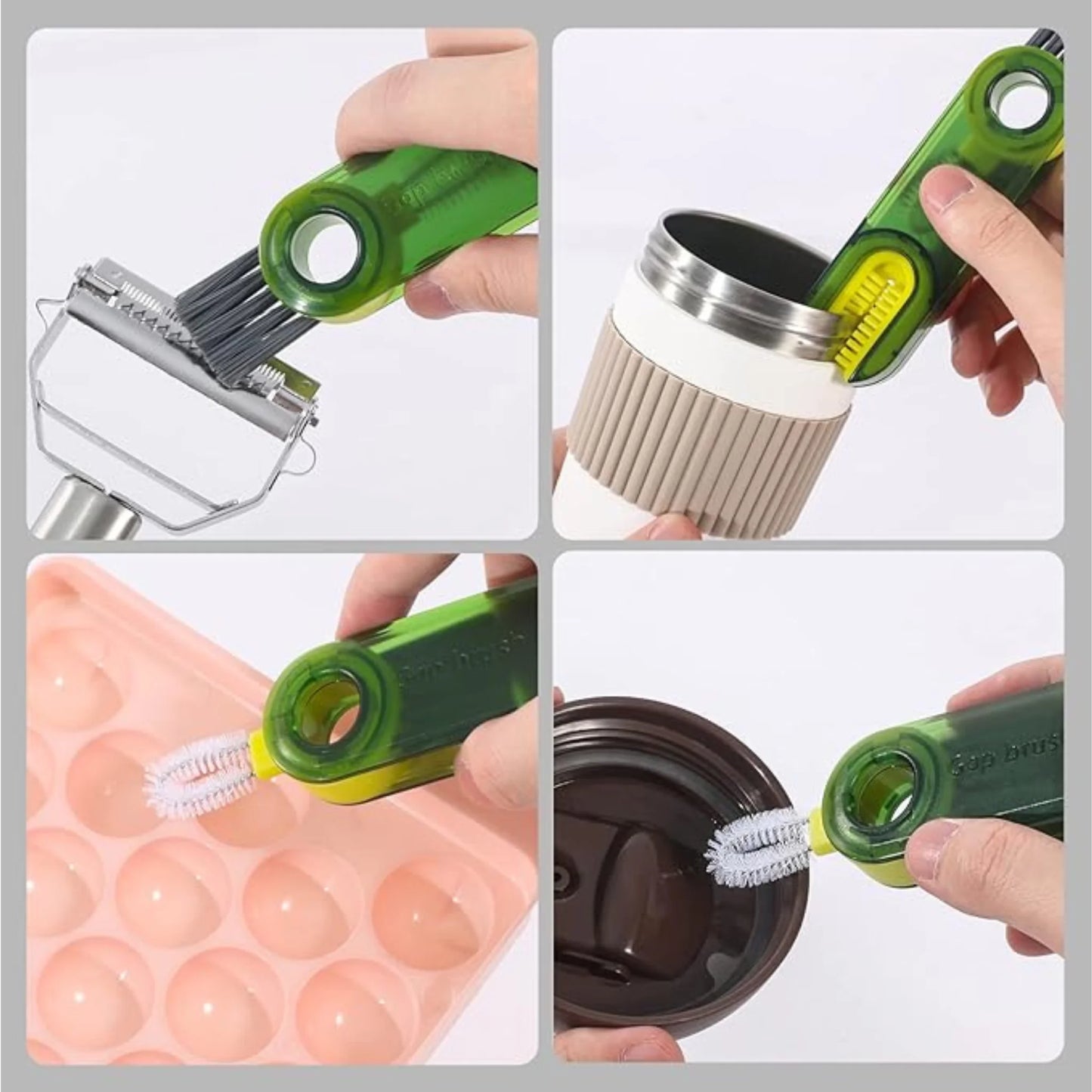 Silicone 3-in-1 Cup Lid Cleaning Brush
