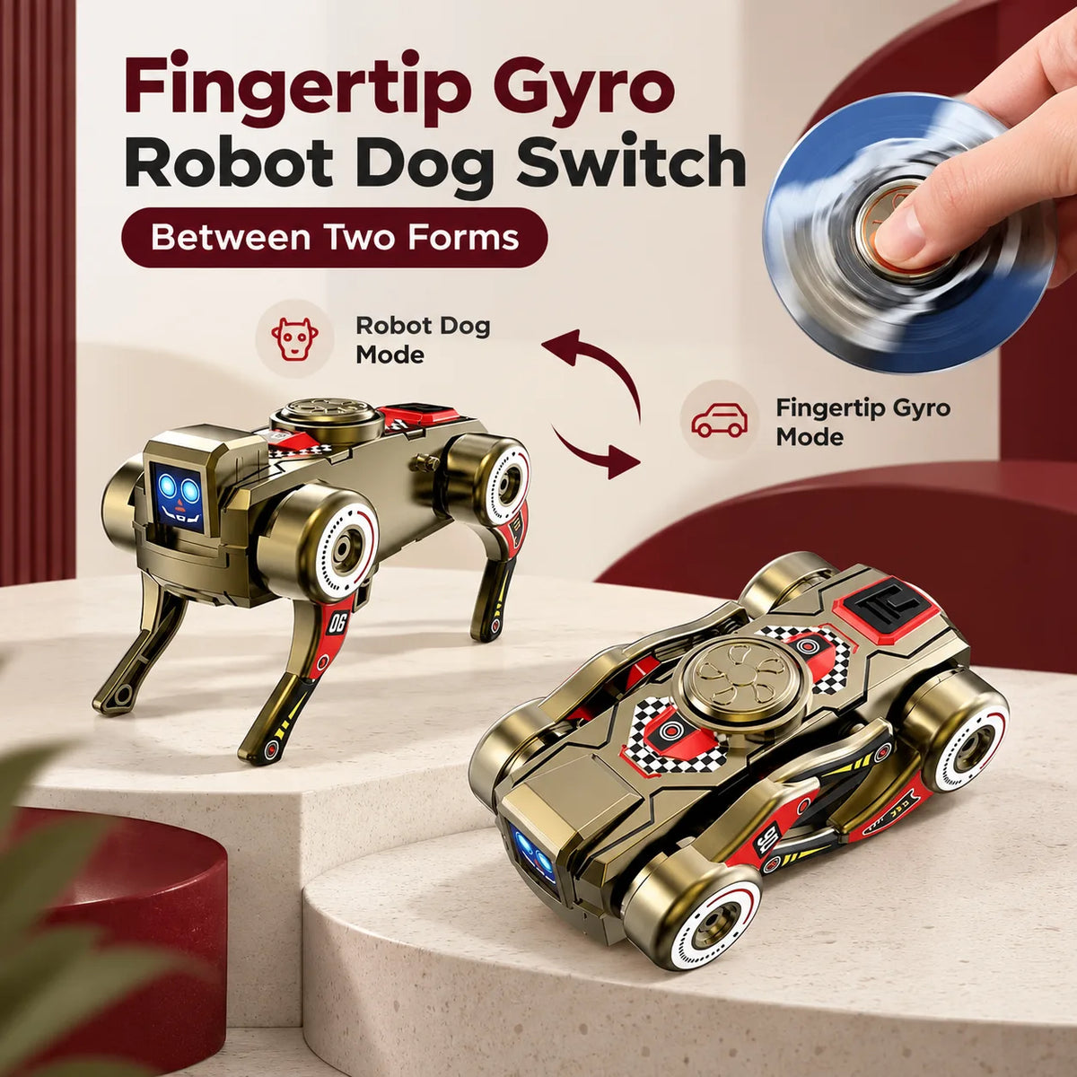 Transforming Robot Dog Fidget Spinner