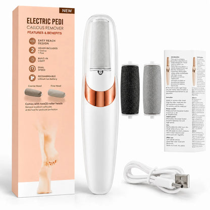 Electric Callus Remover For Feet (2 Roller Heads)