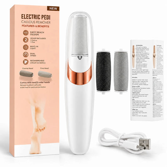 Electric Callus Remover For Feet (2 Roller Heads)