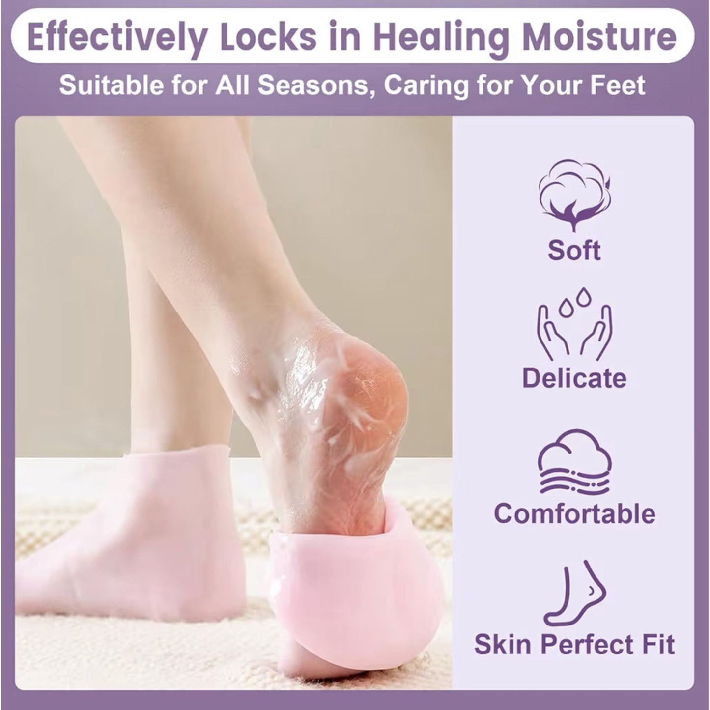 Silicone Moisturizing Socks