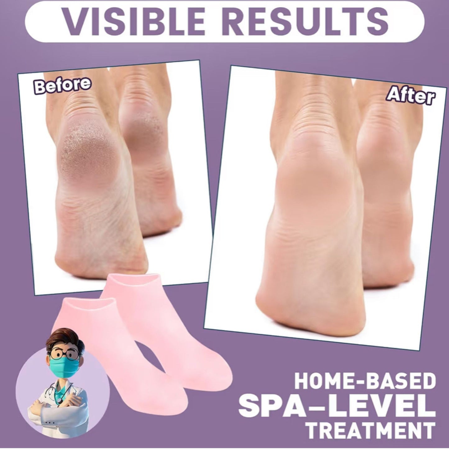 Silicone Moisturizing Socks