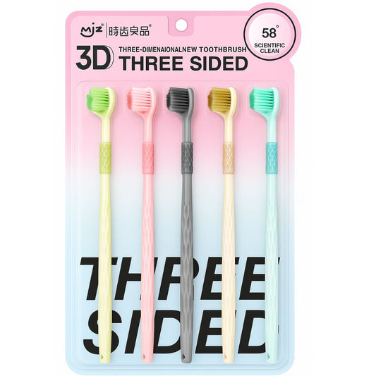 Three-Sided Toothbrush (Set of 5)