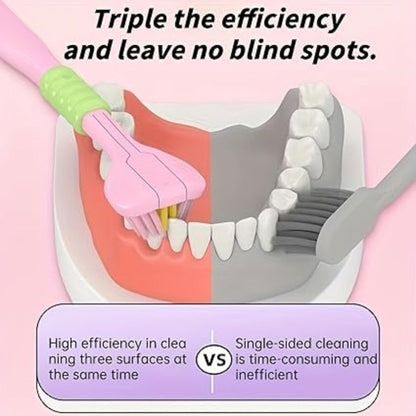 Three-Sided Toothbrush (Set of 5)